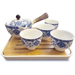 360° rotating gongfu teapot set, product view 6