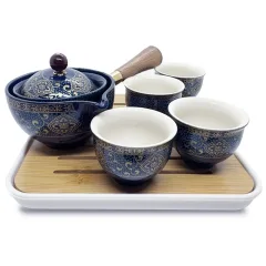 360° rotating gongfu teapot set, product view 5